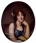 Portrait Of A Young Woman, Said To Be The Artist's Daughter by Jean Baptiste Greuze